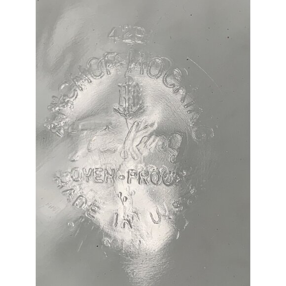 Anchor Hocking #429 Clear Glass 9" Casserole Dish Handles Oven No Chips 8789 - Picture 2 of 5